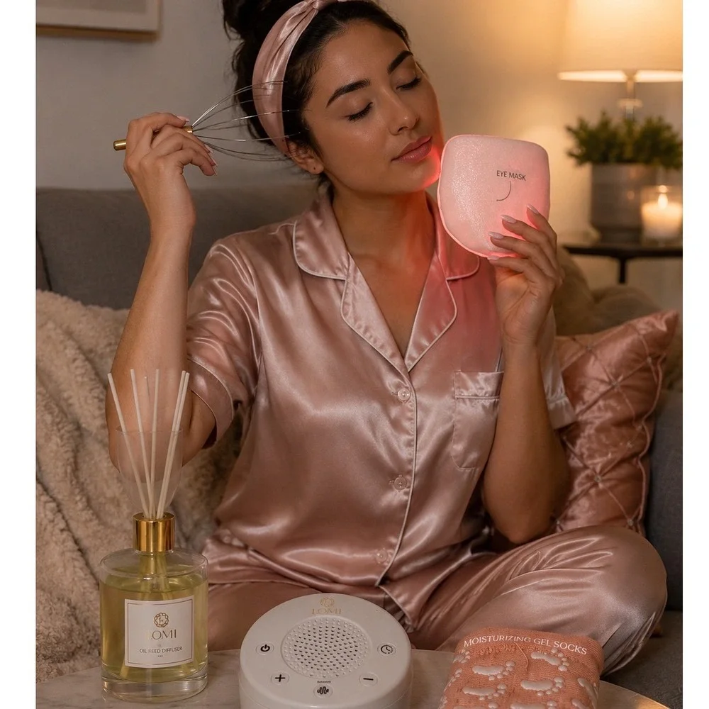 Lomi Beauty 5-in-1 Relaxation Kit Sound Machine Diffuser Eye Mask LM-RELAXION-FD